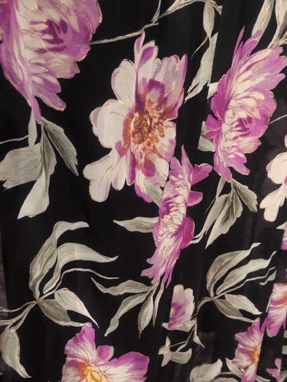 Enfocus Studio Black Maxi Dress Floral Print - Picture 5 of 9